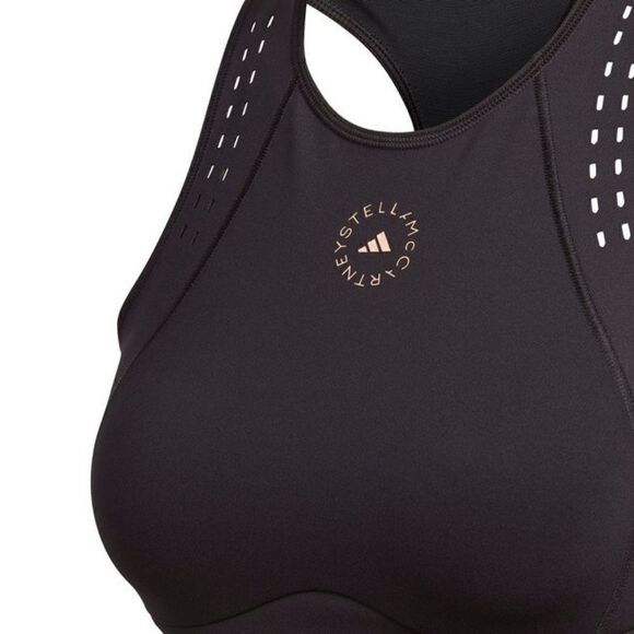 Adidas X Stella McCartney Designer Sports Bra Light Support Black White Mesh New - Picture 12 of 12